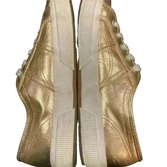 Superga Gold Metallic Sneaker size 38 size 7.5 - Picture 7 of 10